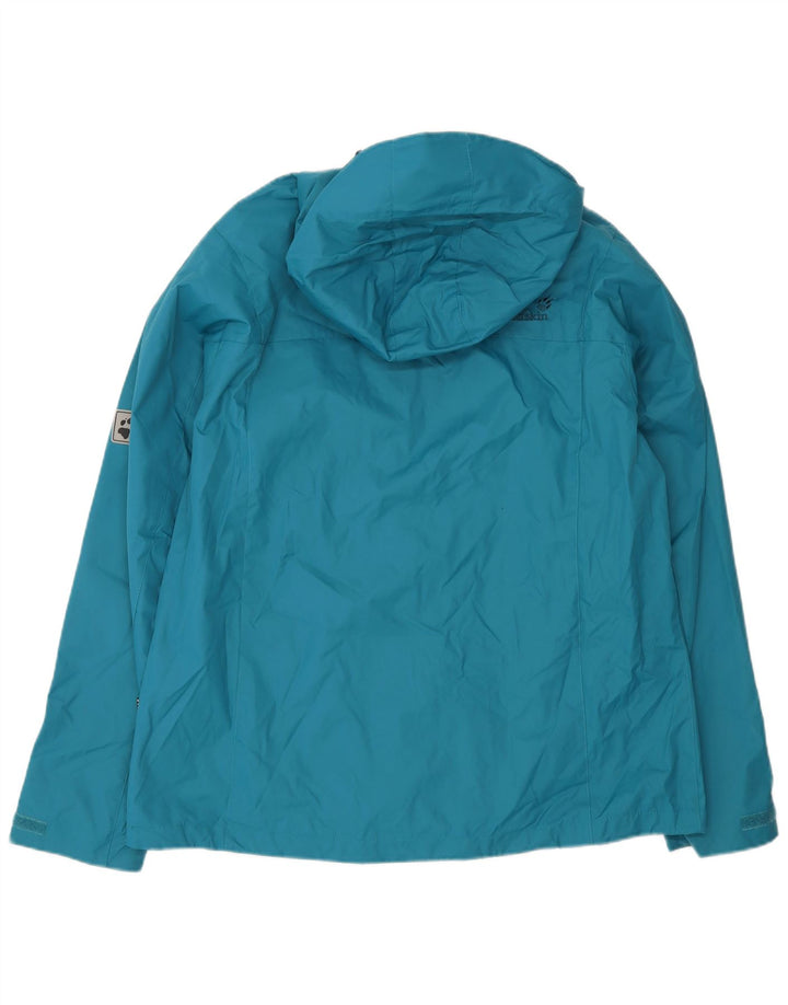 JACK WOLFSKIN Veste de pluie à capuche pour femme UK 18/20 XL Bleu Polyamide