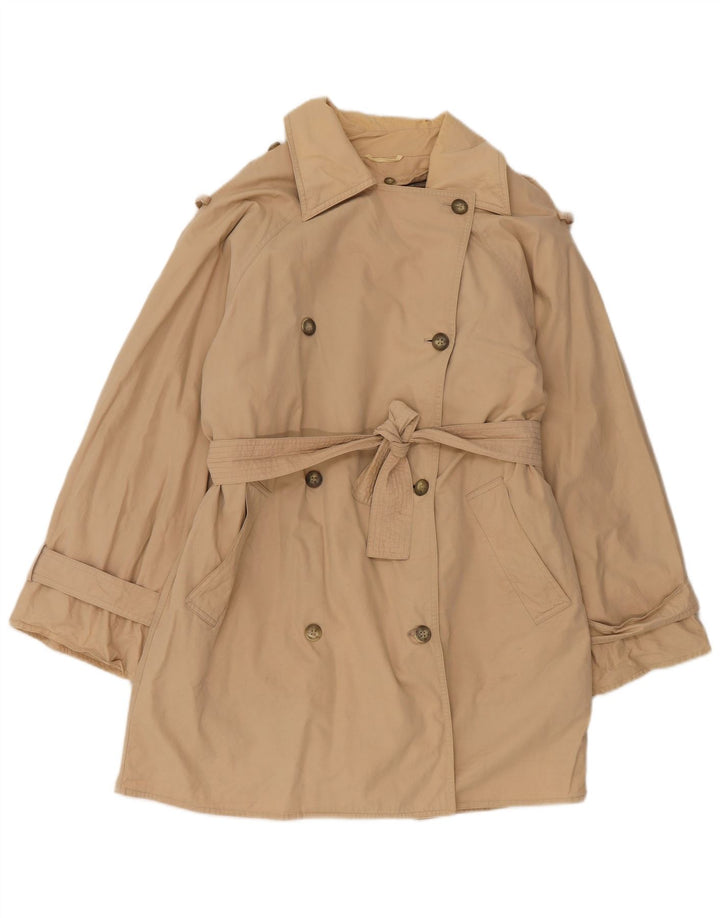 vintage Womens Weekend Oversize Trench Coat UK 8 Petit Coton Beige