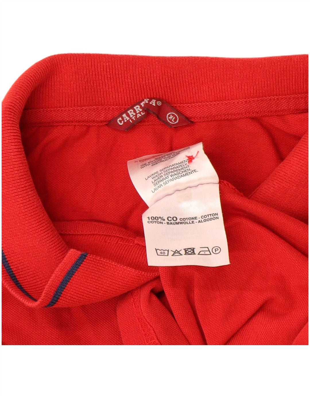 Carrera Polo Homme XL Rouge Coton