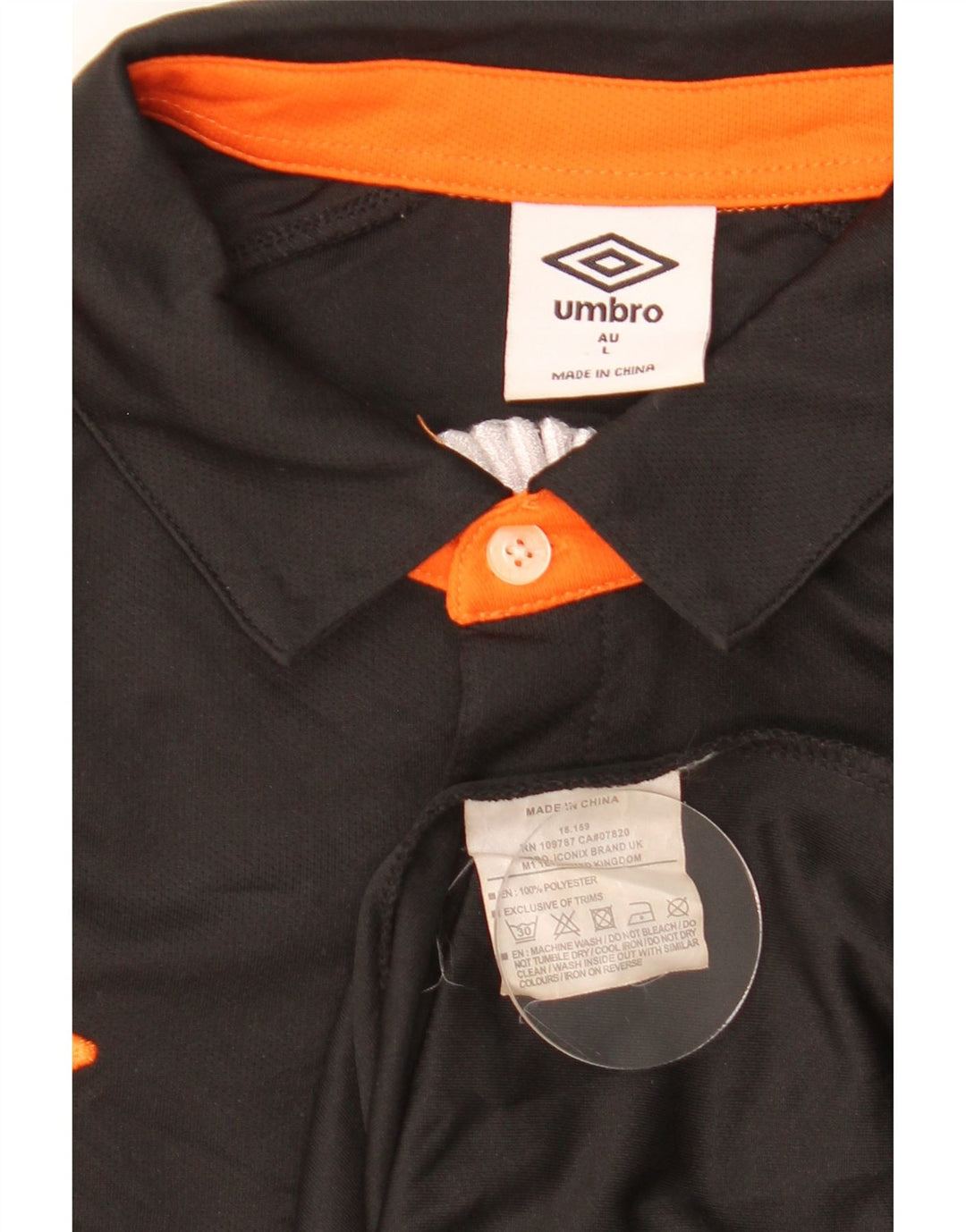 Umbro Polo Graphique Spartans Homme Large Noir Polyester Colorblock
