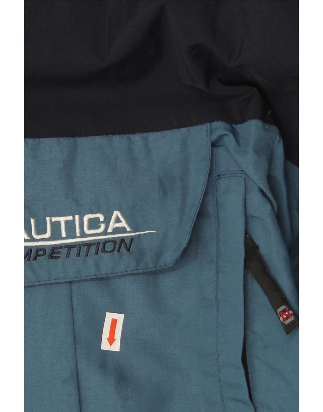 Nautica Veste utilitaire à capuche pour homme UK 38 Bleu moyen Colorblock Polyester