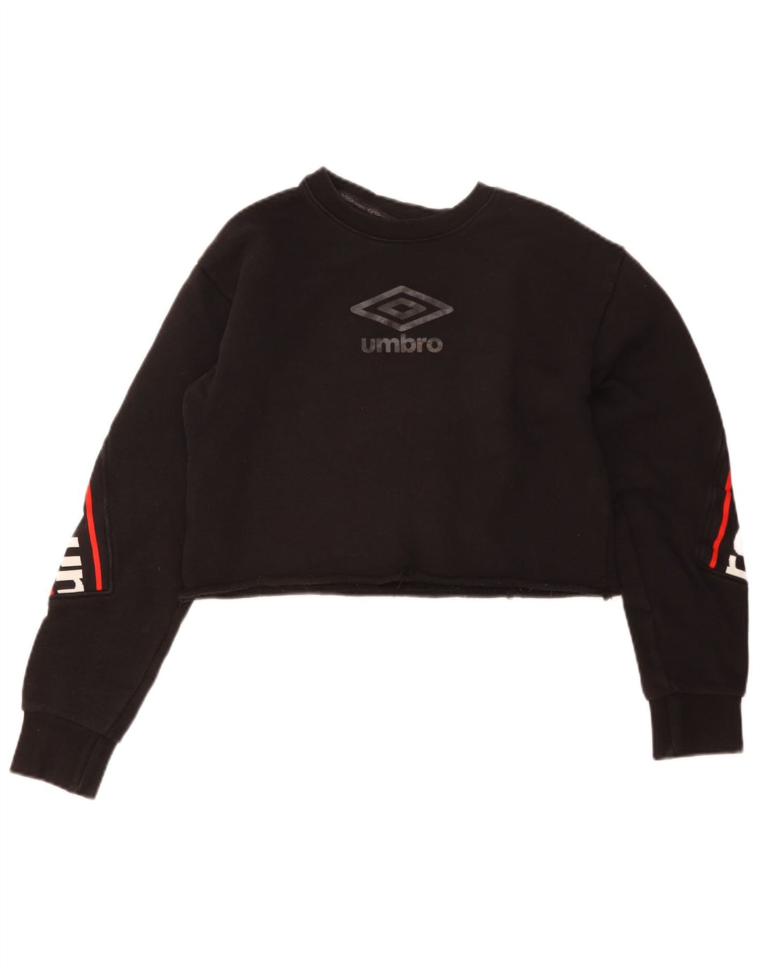 Umbro Sweat-shirt court graphique pour femme UK 44 Noir moyen