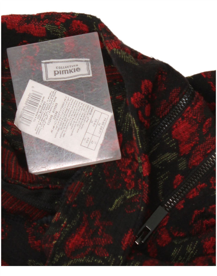 PIMKIE Mini jupe taille haute pour femme IT 42 Medium W26 Rouge Floral Coton