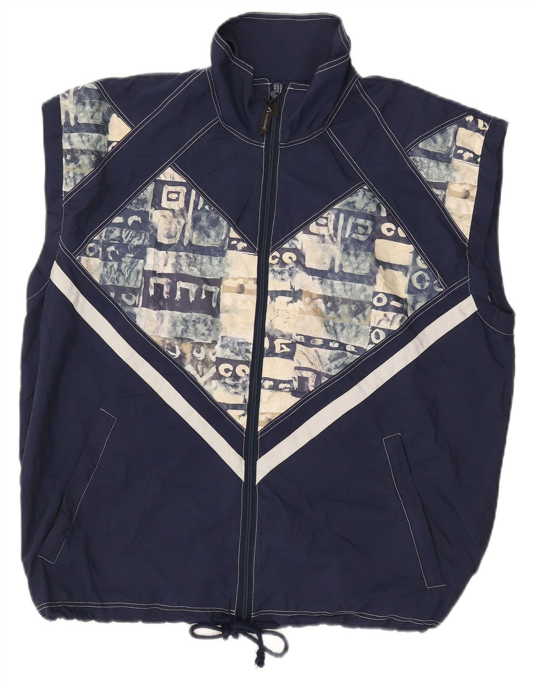 Active Veste de survêtement sans manches pour homme Small Bleu marine Colourblock