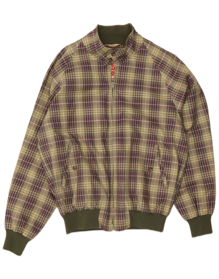Baracuta Veste Bomber Homme UK 40 Grand Coton à Carreaux Vert