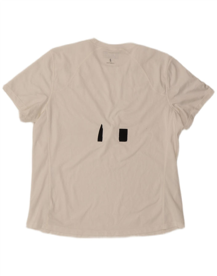 New Balance T-Shirt Homme Top XL Blanc Colorblock Polyester