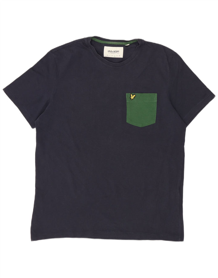 Lyle & Scott T-Shirt Homme Haut Large Bleu Marine Coton
