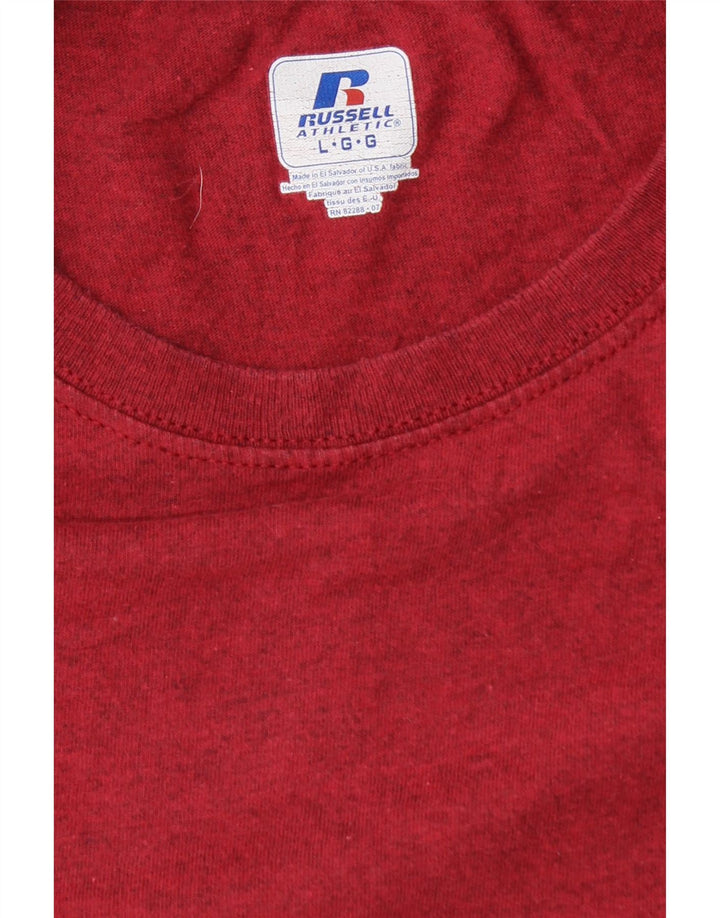 RUSSELL ATHLETIC Mens T-Shirt Top Large Red Cotton Vintage Russell Athletic and Second-Hand Russell Athletic from Messina Hembry 
