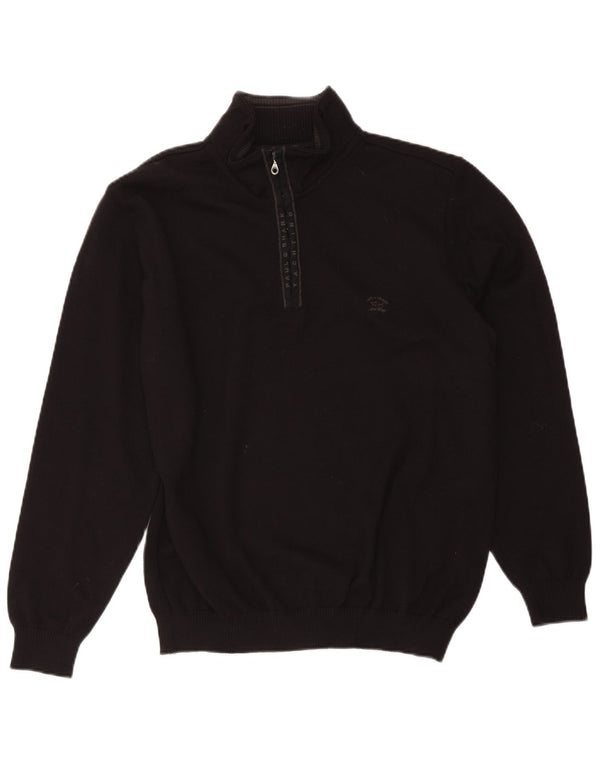 Paul & Shark Pull Col Zippé Homme XL Noir Laine Vierge