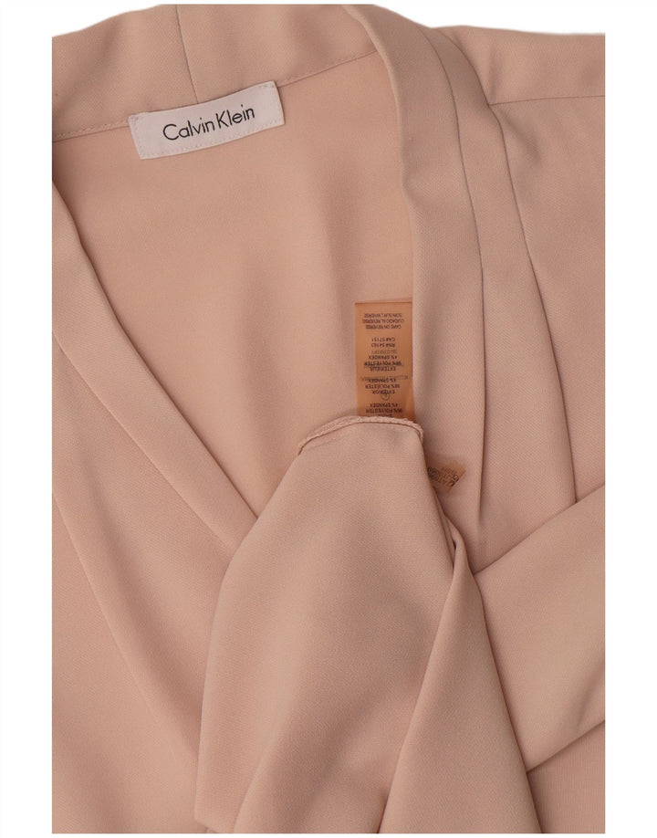 Calvin Klein Womens Blouse sans manches Top UK 14 Large Rose Polyester