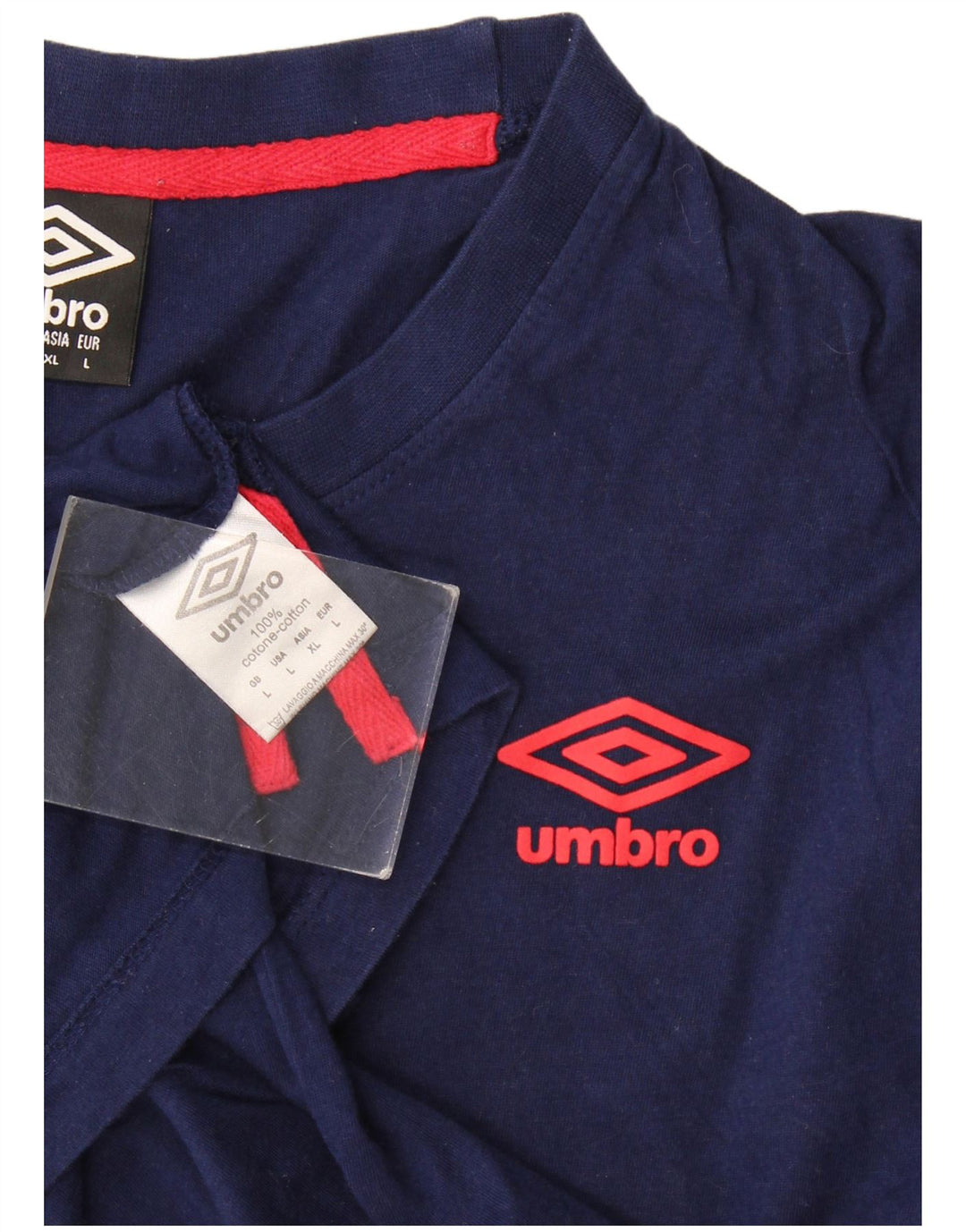 Umbro T-Shirt Homme Top Large Bleu Marine Coton