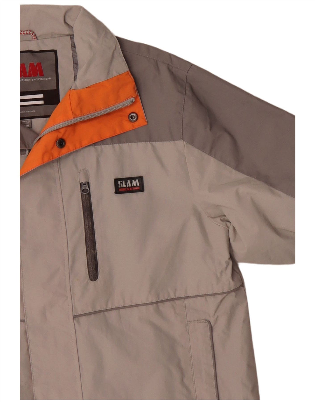 Slam Veste coupe-vent pour homme UK 36 Small Gris Colorblock Polyamide