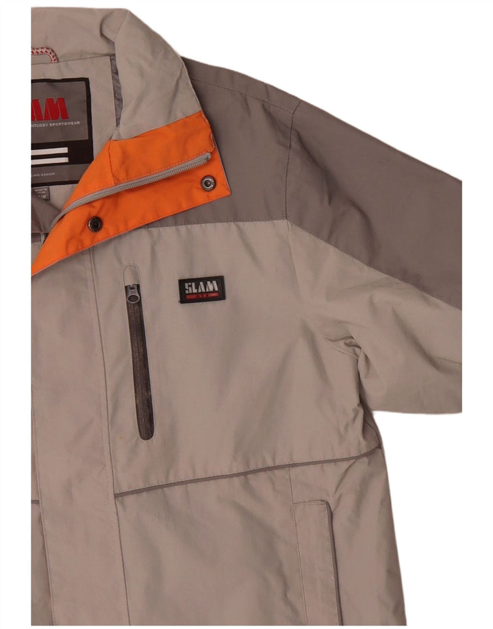 Slam Veste coupe-vent pour homme UK 36 Small Gris Colorblock Polyamide