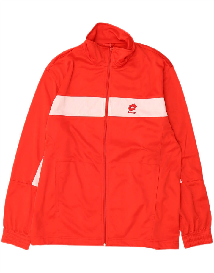 Lotto Veste de survêtement pour homme Large Rouge Colourblock