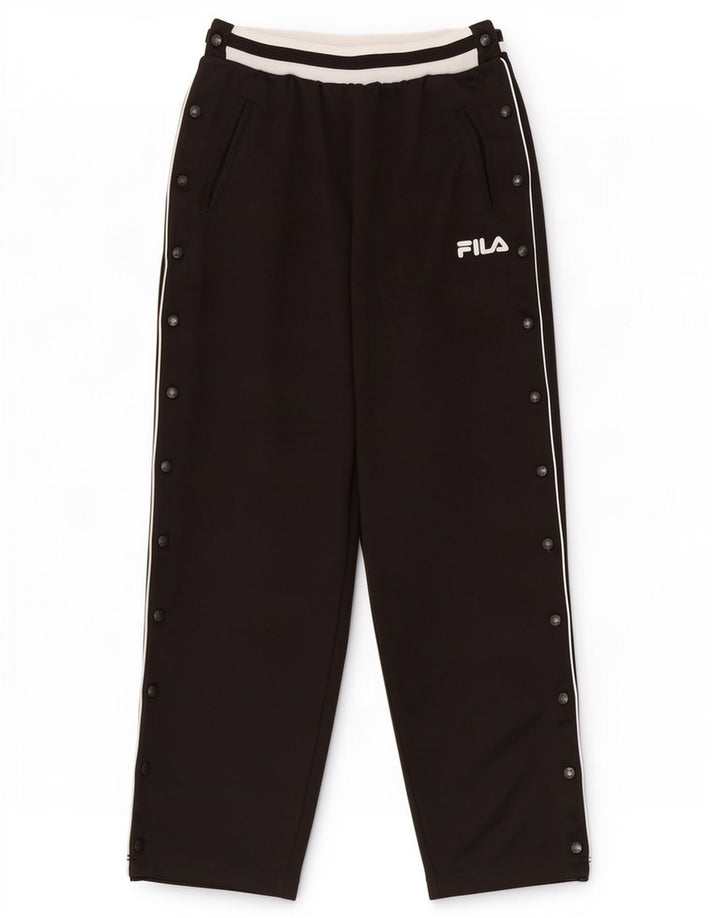 Fila Pantalon de survêtement pour homme Large Noir Colorblock Polyester