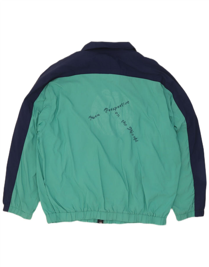 Ellesse Veste de survêtement de tennis pour femme IT 46 Large Turquoise Retro
