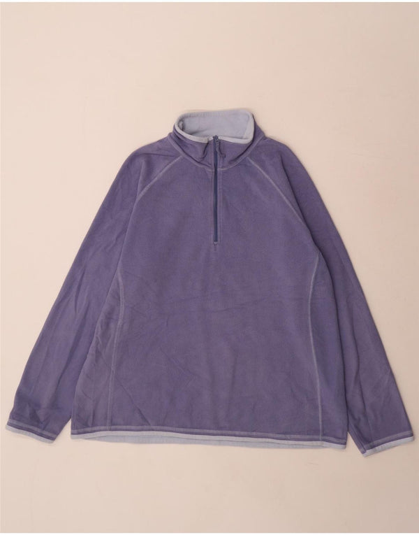 Mountain Warehouse Womens Zip Neck Fleece Jumper UK 20 2XL Purple Polyester