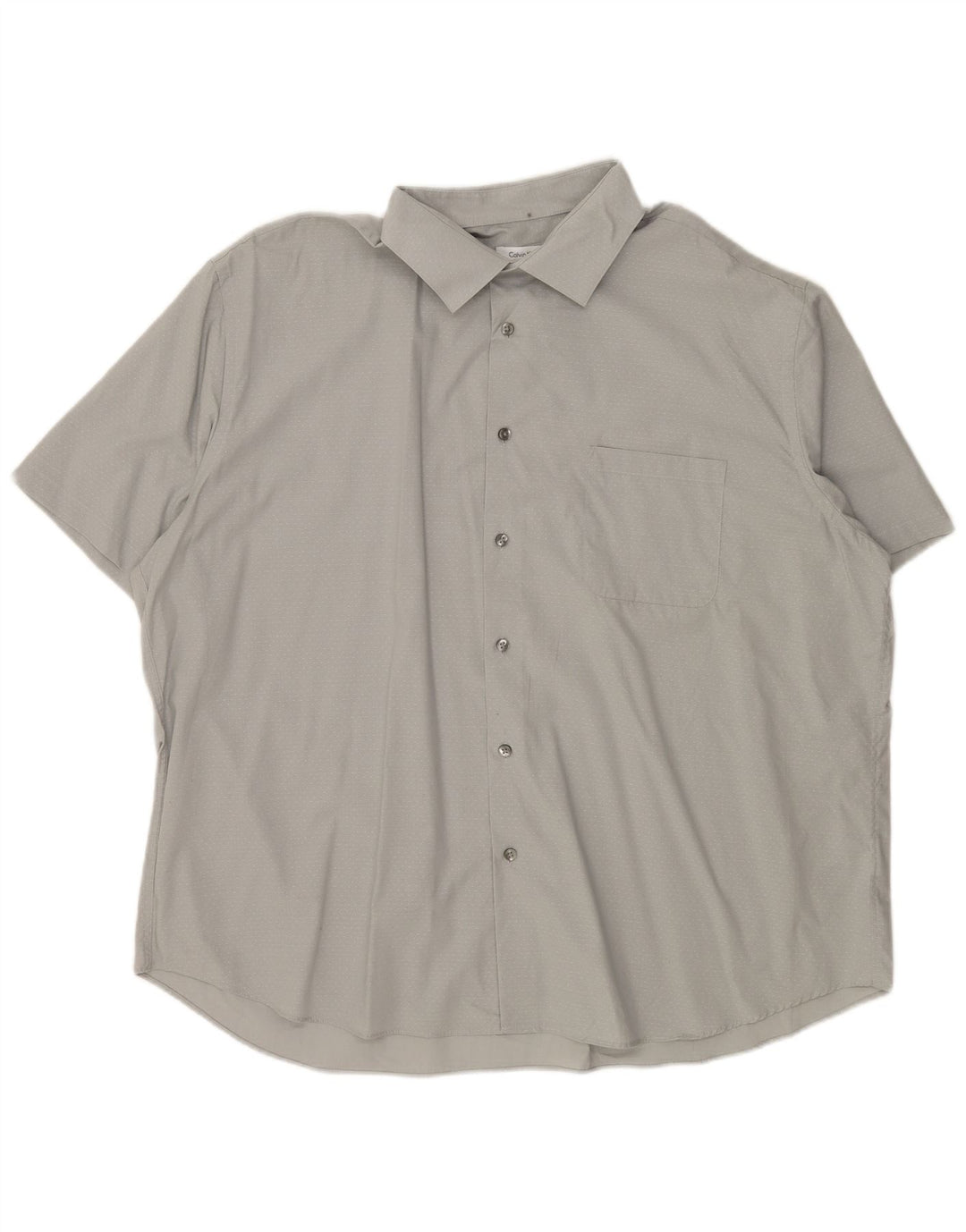 Calvin Klein Chemise à manches courtes pour hommes Taille 18 18 1/2 2XL Gris tacheté