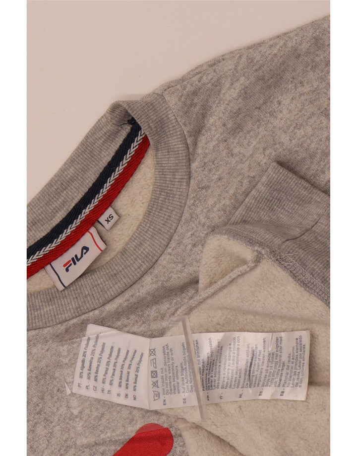 Fila Graphic Sweatshirt Jumper XS Gris Chiné Coton