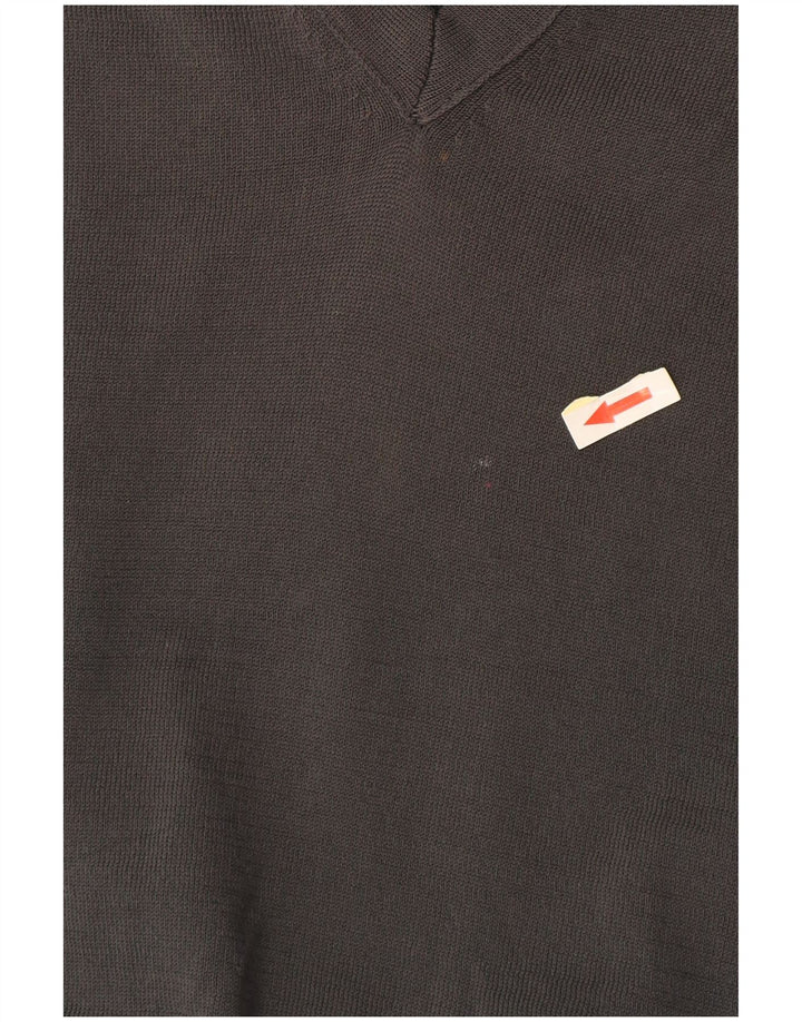 Zara Pull Col V Homme Gris Moyen
