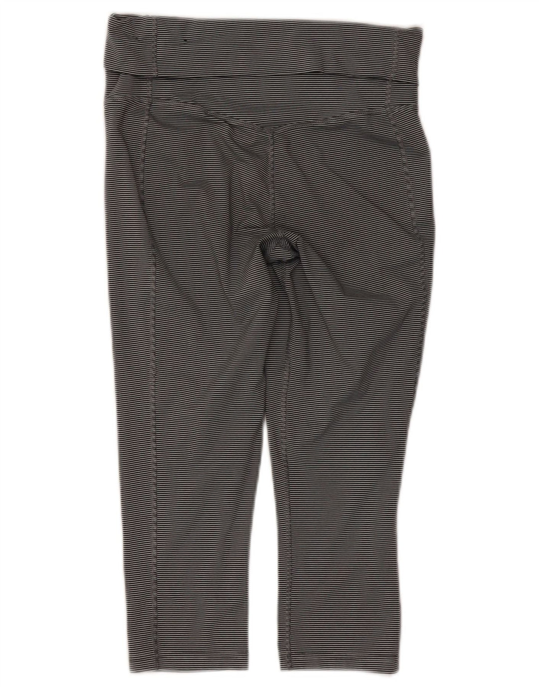 Nike Legging Capri Dri Fit pour femme UK 8 Petit gris rayé en polyester