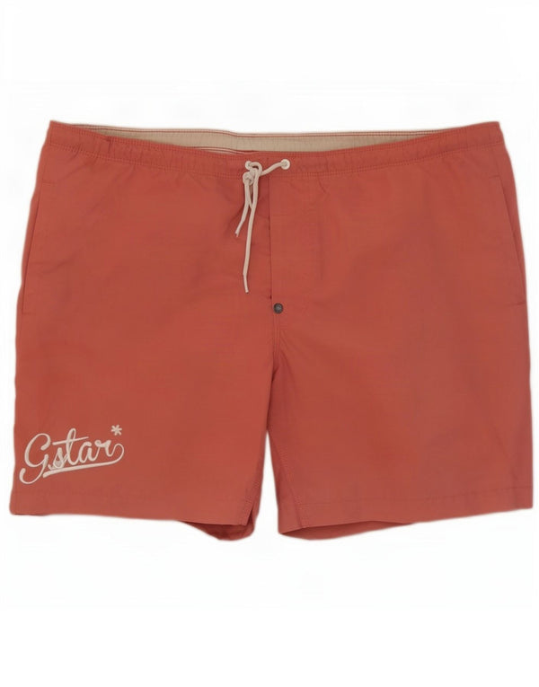 G-Star Short de bain graphique homme grand rouge polyester