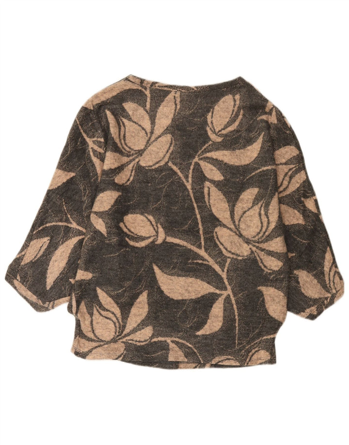 Phase Eight Pull à col bateau chauve-souris pour femme UK 12 Gris moyen