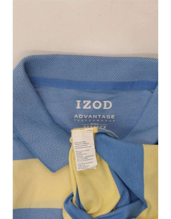 IZOD Polo Homme XL Bleu Rayé Coton