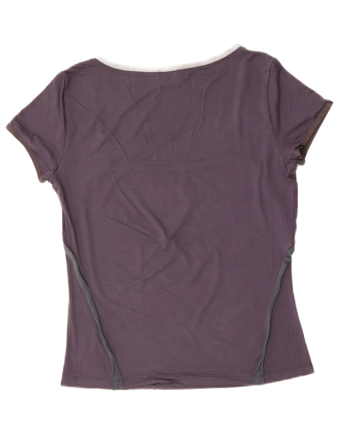 CERRUTI 1881 T-Shirt Femme UK 12 Medium Bleu Marine Viscose