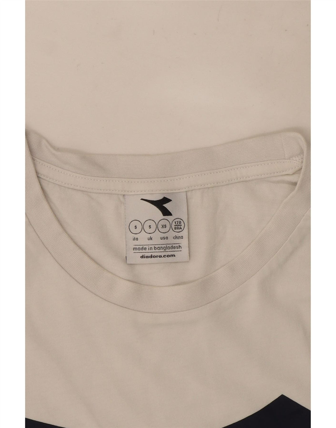 Diadora T-Shirt Graphique Haut Petit Blanc Coton Homme