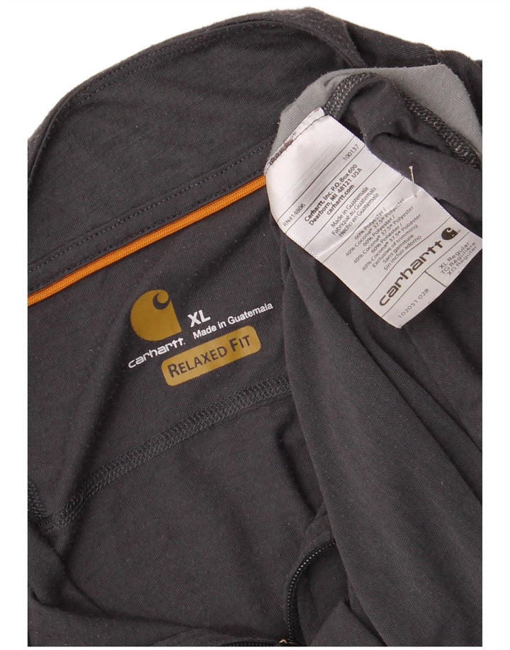 Carhartt Haut de survêtement à col zippé pour homme XL Gris Colorblock