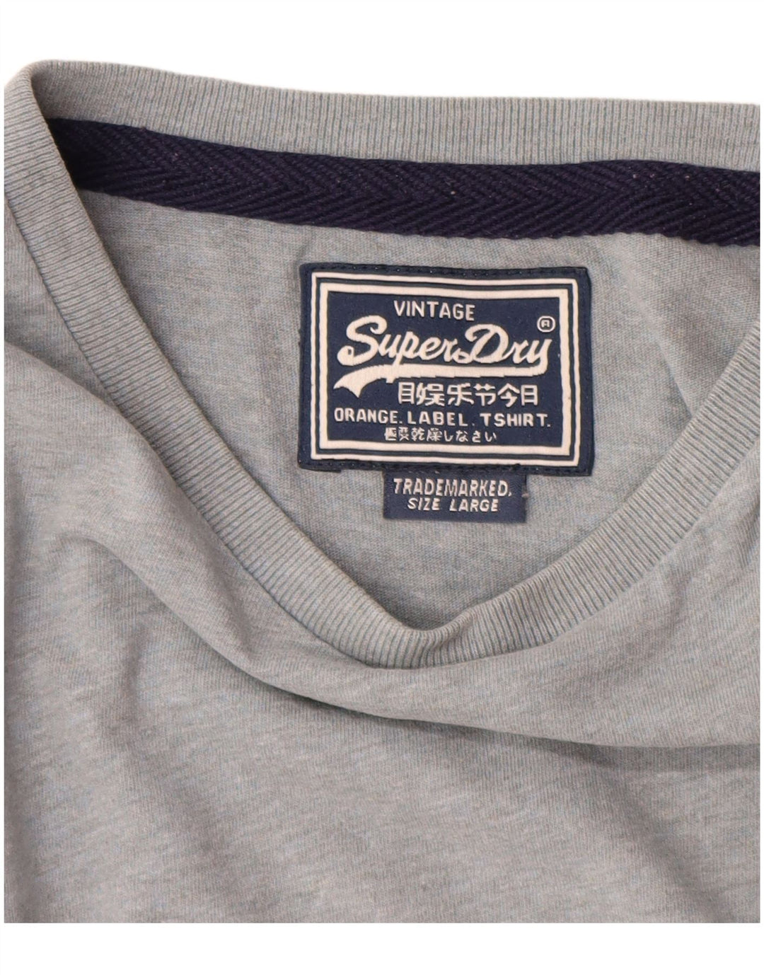 Superdry T-Shirt Homme Gris Large Coton