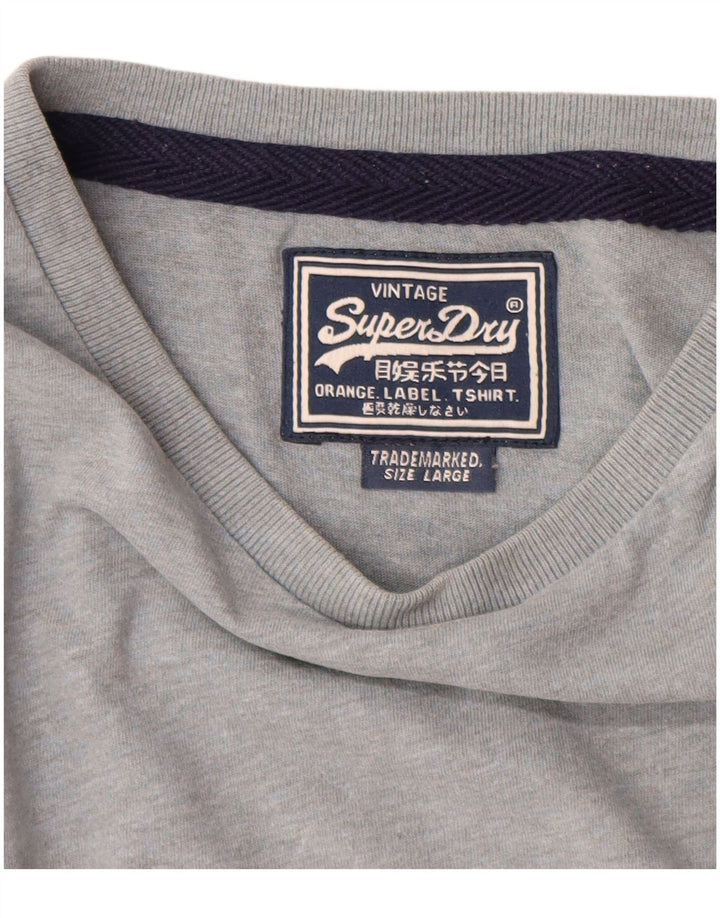 Superdry T-Shirt Homme Gris Large Coton