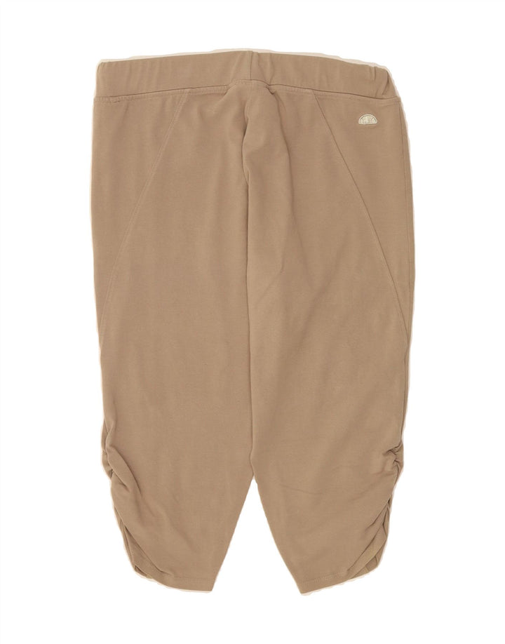 ELLESSE Womens Capri Tracksuit Trousers UK 12 Medium  Beige Cotton Vintage Ellesse and Second-Hand Ellesse from Messina Hembry 