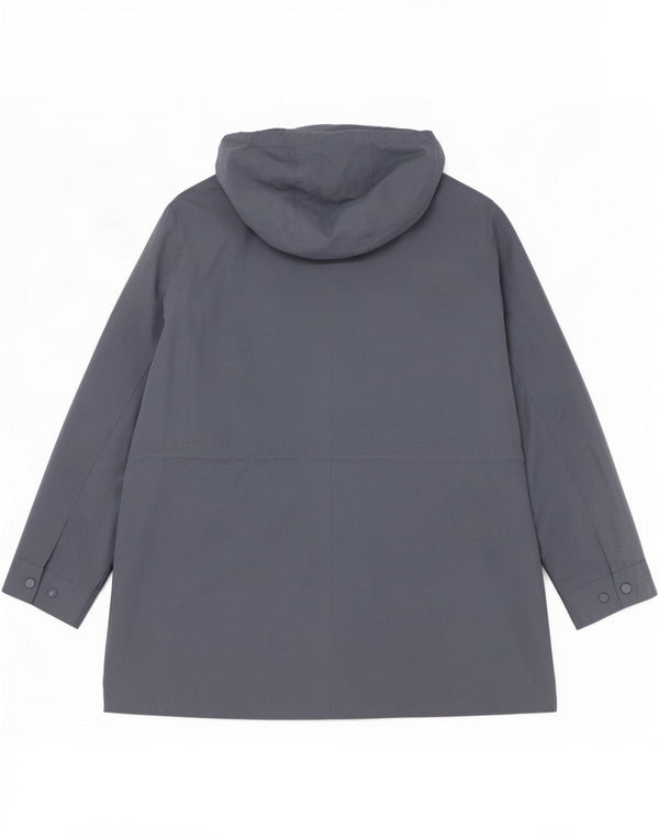 Marks & Spencer Manteau imperméable à capuche pour femme UK 22 3XL Bleu Coton
