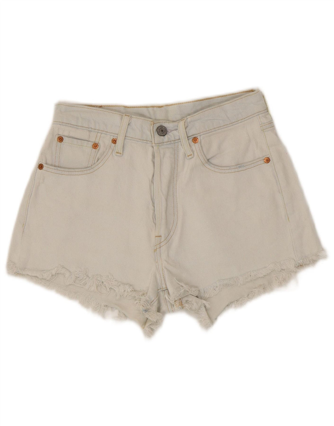 Levi's Short en Jean 501 Femme W25 XS Bleu Coton