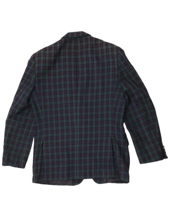 Highland Veste blazer à 2 boutons pour homme IT 50 en laine à carreaux verts