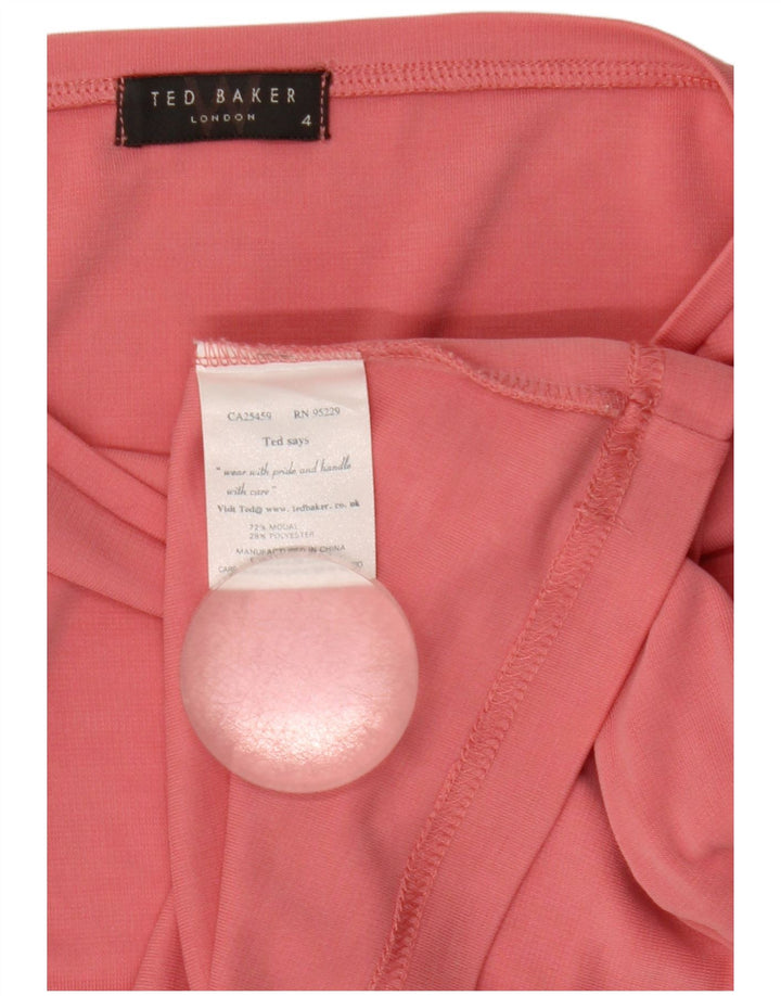 Ted Baker Haut court pour femme Taille 4 Grand Modal Rose