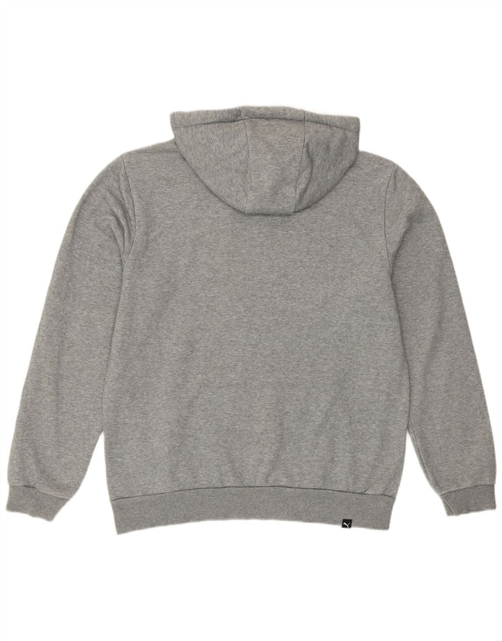Puma Pull à Capuche Graphique Homme Gris Moyen Moucheté Coton