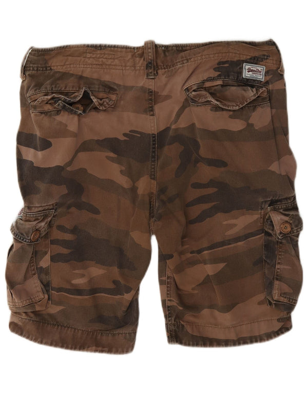 Superdry Short Cargo Homme Large W36 Coton Camouflage Marron