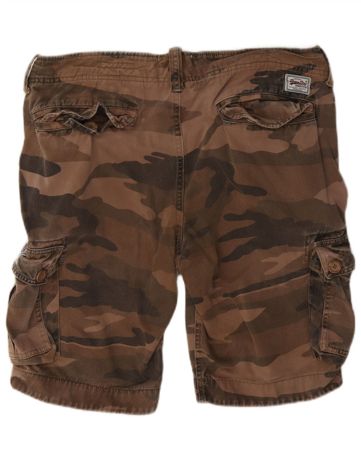 Superdry Short Cargo Homme Large W36 Coton Camouflage Marron