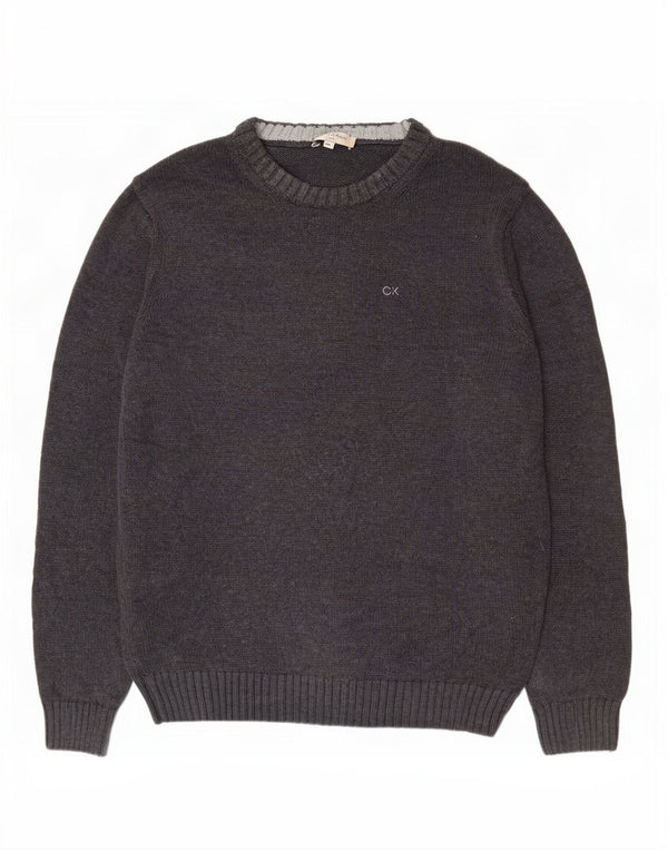 Calvin Klein Pull col bateau pour homme XL Gris Coton