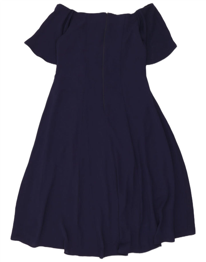 Robe à épaules dénudées Coast pour femme UK 12 Polyester bleu marine moyen