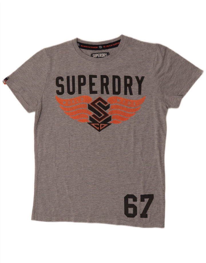 Superdry T-Shirt Graphique Homme Gris Moyen