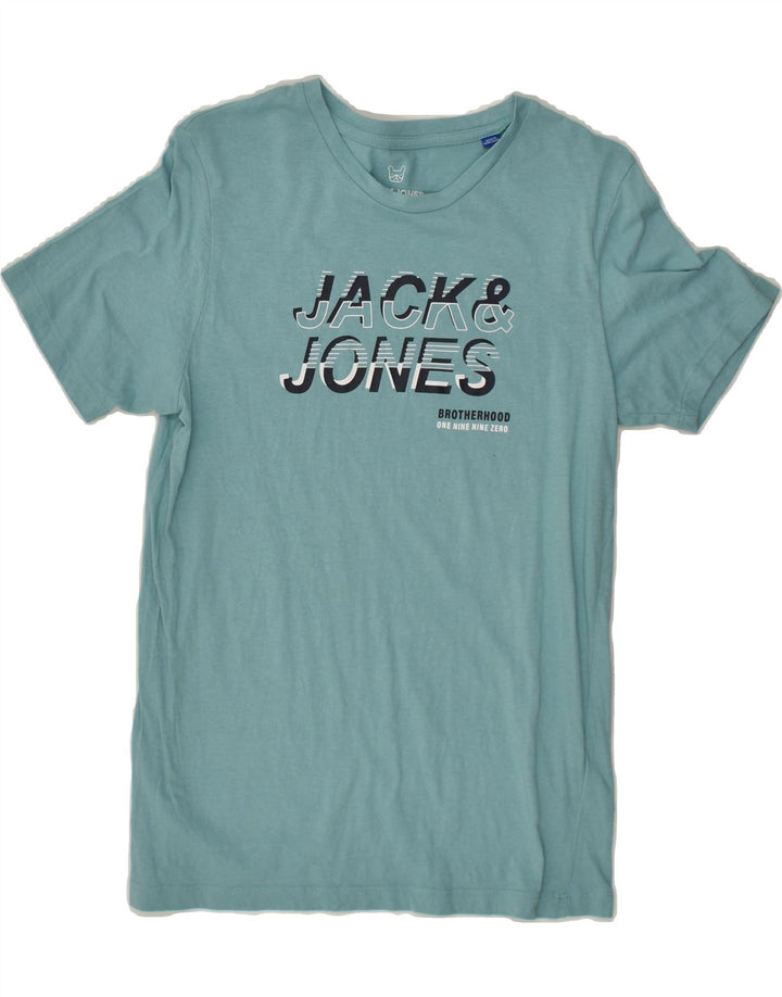 JACK & JONES Boys Graphic T-Shirt Top 13-14 Years Blue Cotton | Vintage Jack & Jones | Thrift | Second-Hand Jack & Jones | Used Clothing | Messina Hembry 