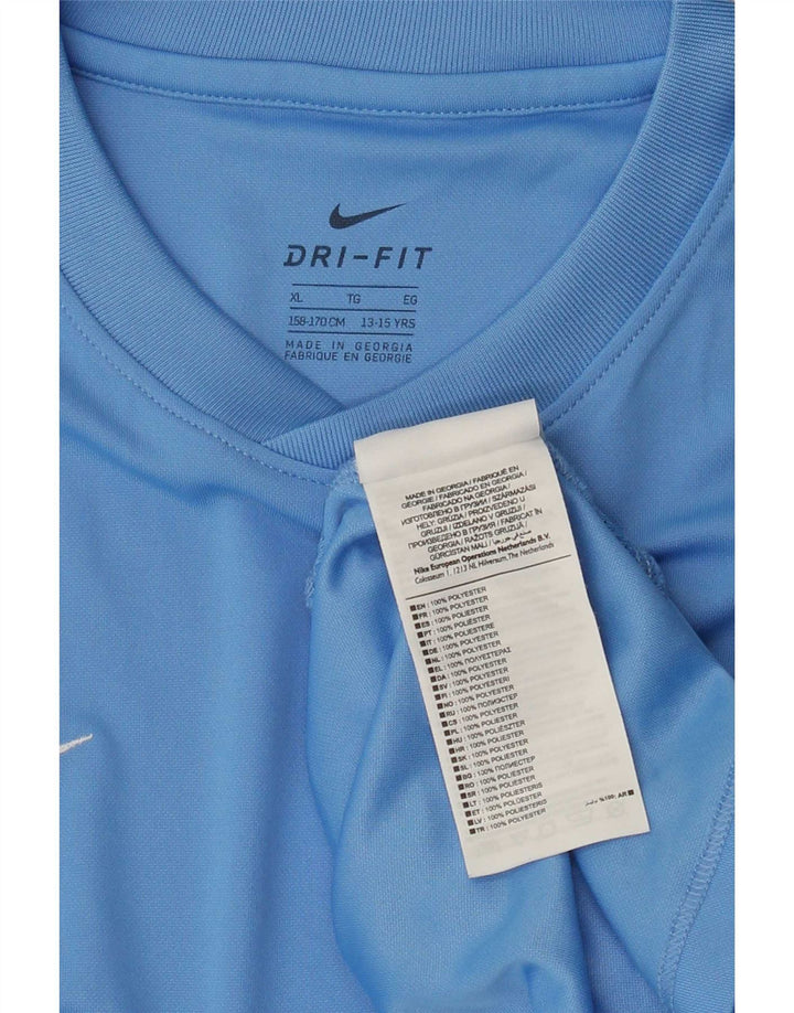 Nike Garçon Dri Fit T-Shirt Top 13-14 ans XL Bleu Polyester