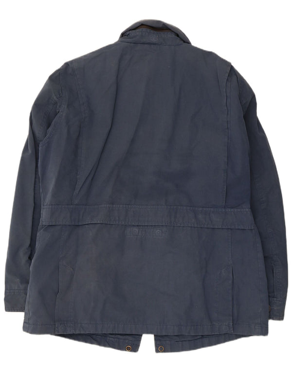 Timberland Veste utilitaire à capuche pour homme UK 40 Large Bleu Marine Coton
