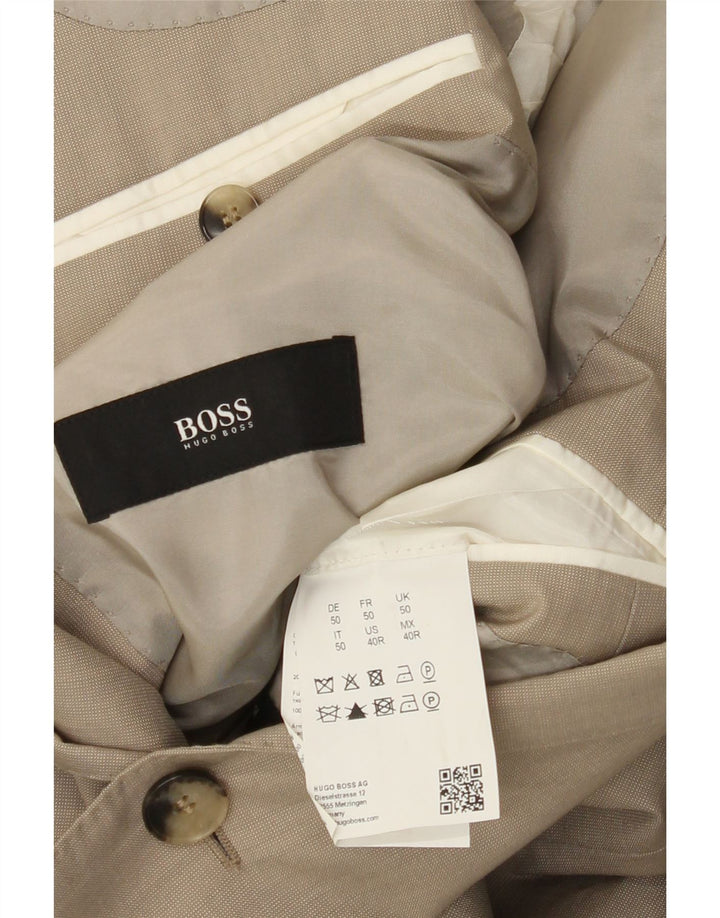 Hugo Boss Veste Blazer 2 Boutons Homme EU 50 Grande Laine Beige