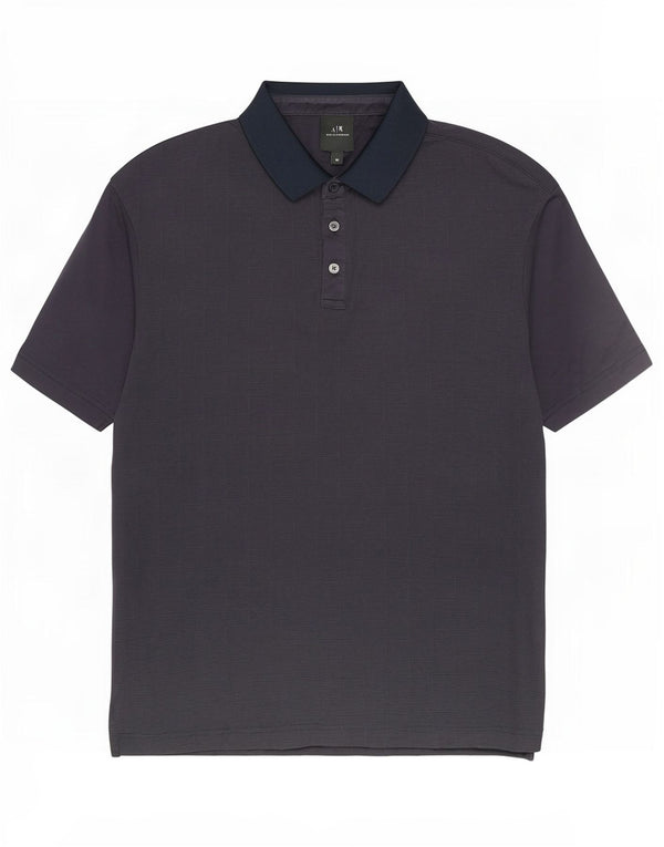 Armani Exchange Polo Homme Bleu Marine Moyen Coton Géométrique
