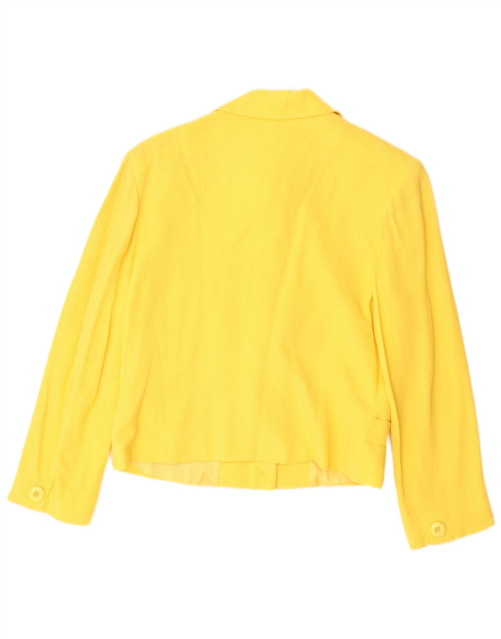 Le Group Ensemble jupe 2 pièces 6 boutons pour femme UK 12 Medium W28 Laine jaune